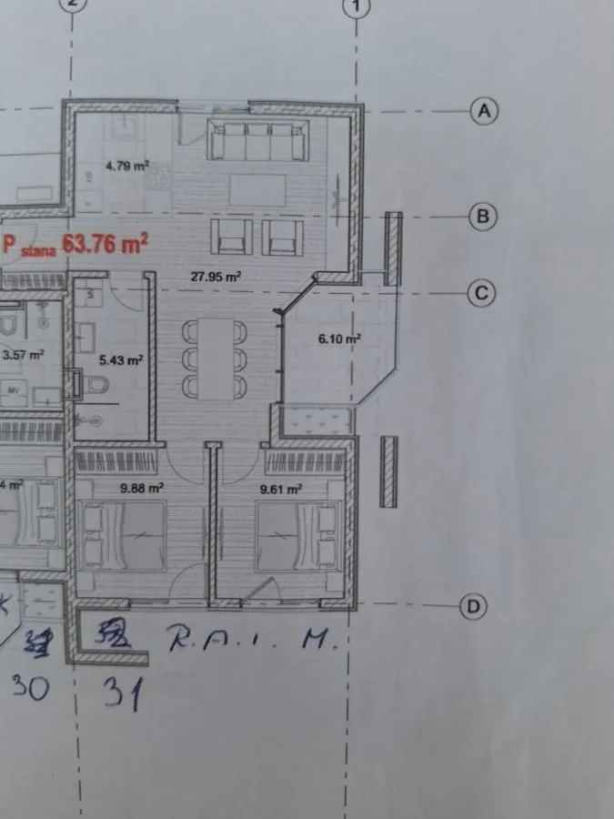 Sale, two bedroom apartment, 65m², Budva, Crna Gora