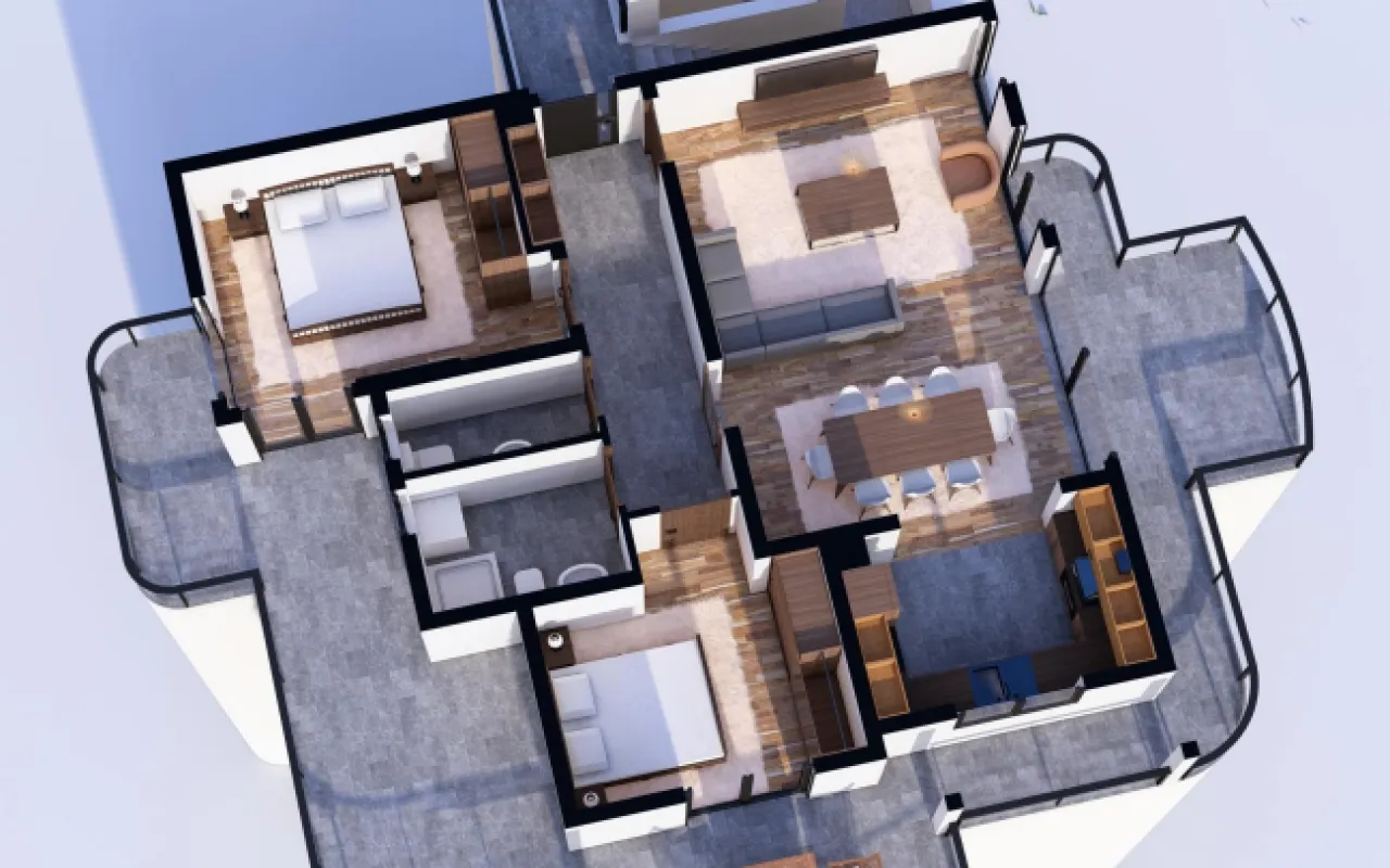 Sale, two bedroom apartment, 134m², Šušanj, Bar