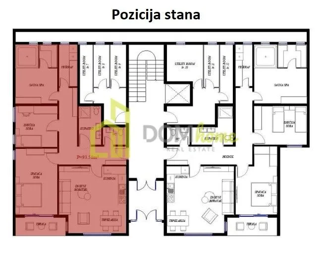 Sale, three bedroom apartment, 112m², Gorica C, Podgorica