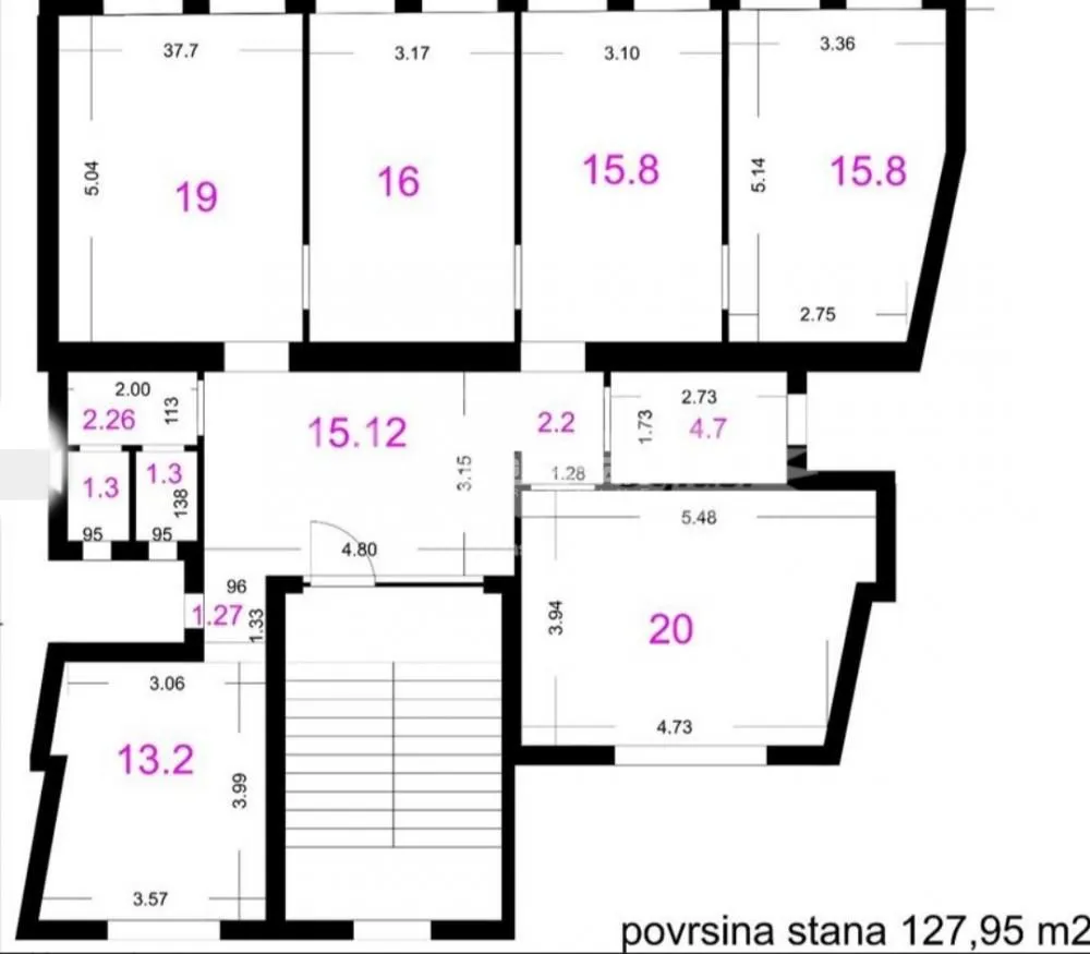 Izdavanje, poslovni prostor, 128m², Stari Grad, Beograd