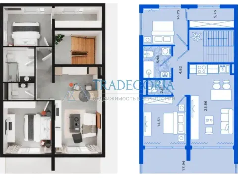 Prodaja, dvosoban stan, 86m², Tivat, Crna Gora - image 12