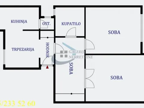 Sale, three bedroom apartment, 72m², Zeleni Venac, Beograd - image 5