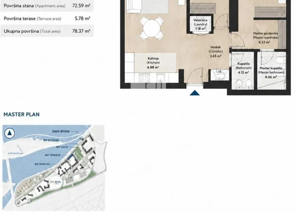 Prodaja, trosoban stan, 78m², Savski Venac, Beograd