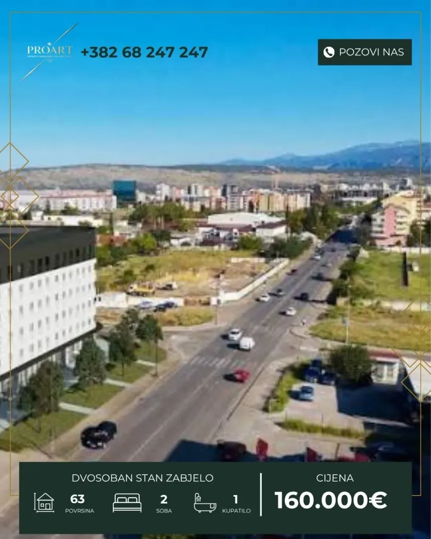 Pogled iz stana na gradsku panoramu i okolinu.