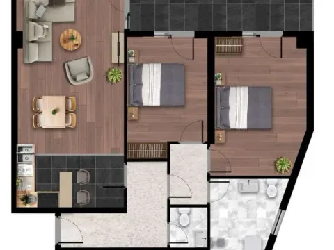 Prodaja, dvosoban stan, 82m², Zabjelo, Podgorica - image 7