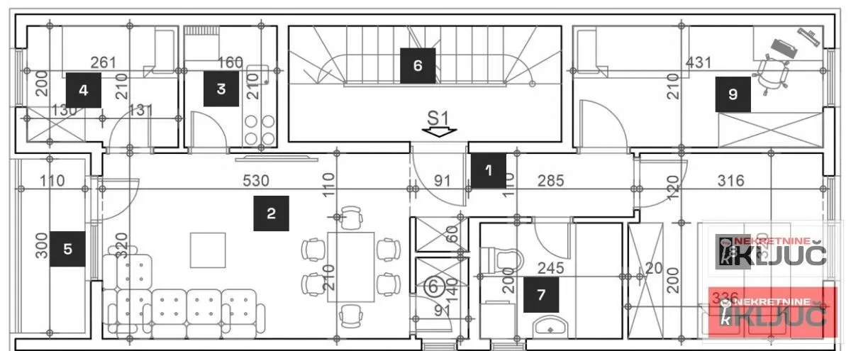 Sale, three bedroom apartment, 63m², Klisa, Novi Sad Sve Podlokacije