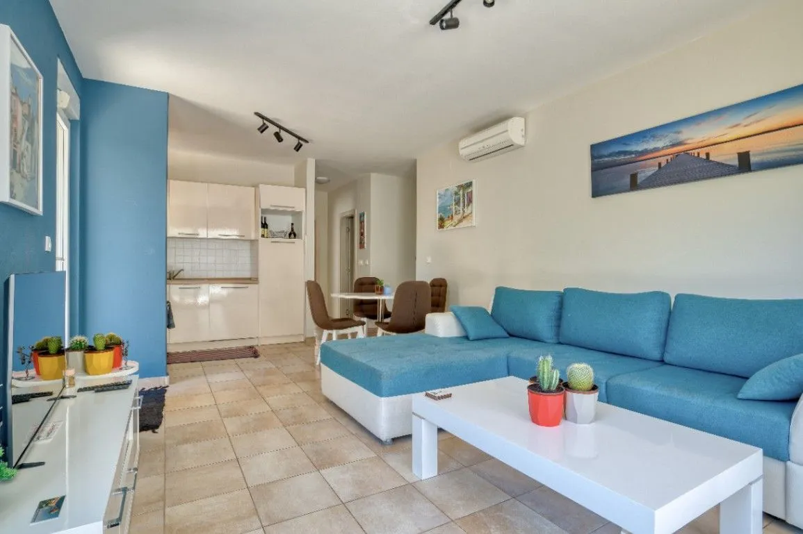 Spacious living room connected to the kitchen and dining area.