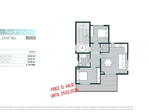 Sale, two bedroom apartment, 57m², Donja Lastva, Tivat - image 6