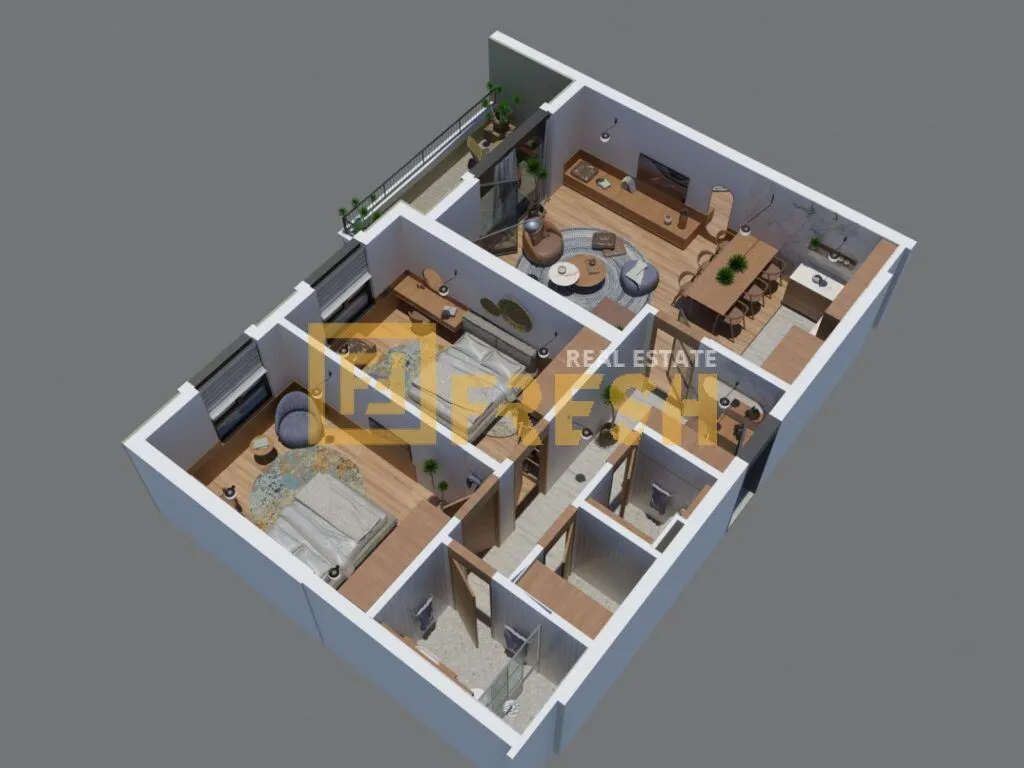 Prodaja, dvosoban stan, 91m², Ljubović, Podgorica