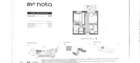 Osnova jednosobnog stana sa površinama prostorija. - image 6