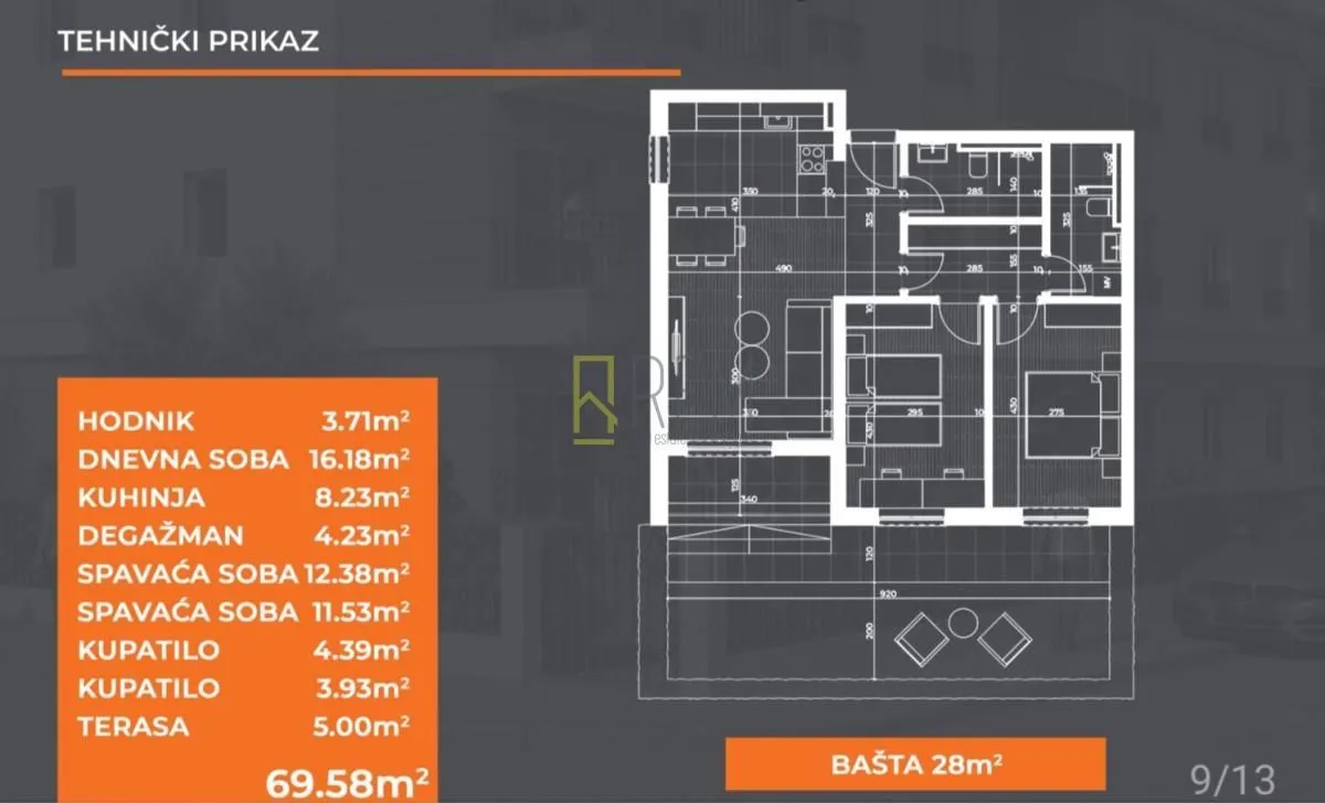 Prodaja, dvosoban stan, 67m², Donja Gorica, Podgorica