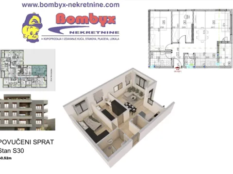 Sale, three bedroom apartment, 61m², Sremska Kamenica, Petrovaradin - image 4