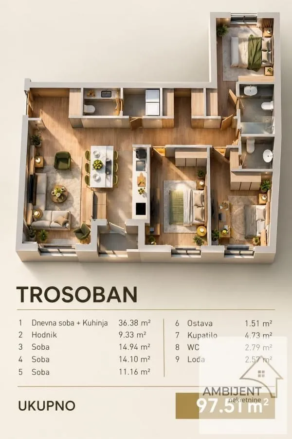 Prodaja, četvorosoban stan, 97m², Uciteljsko Naselje, Zvezdara Sve Podlokacije