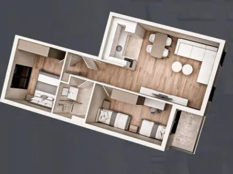 Prodaja, dvosoban stan, 55m², Zabjelo, Podgorica - image 1