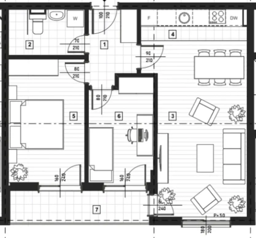 Prodaja, dvosoban stan, 62m², Zagorič, Podgorica