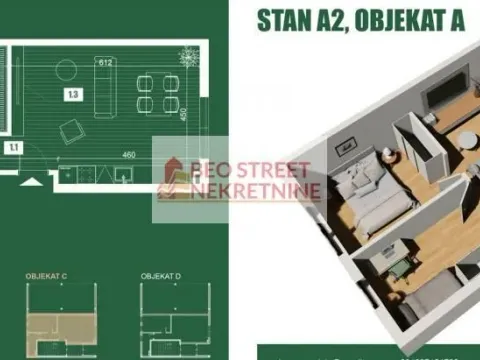 Sale, two bedroom apartment, 47m², Borča 1, Borča Sve Podlokacije - image 3