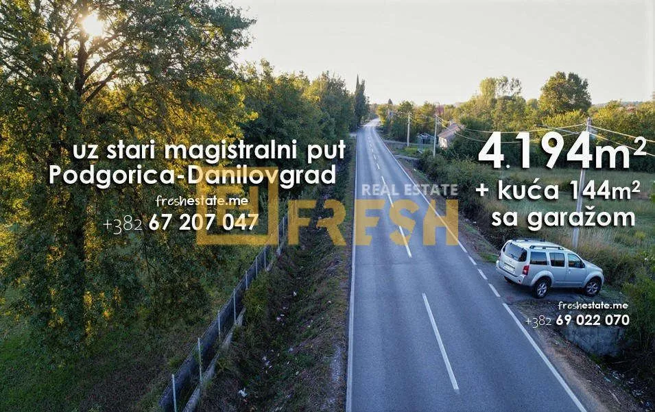 Prodaja, plac, 4194m², Danilovgrad, Crna Gora