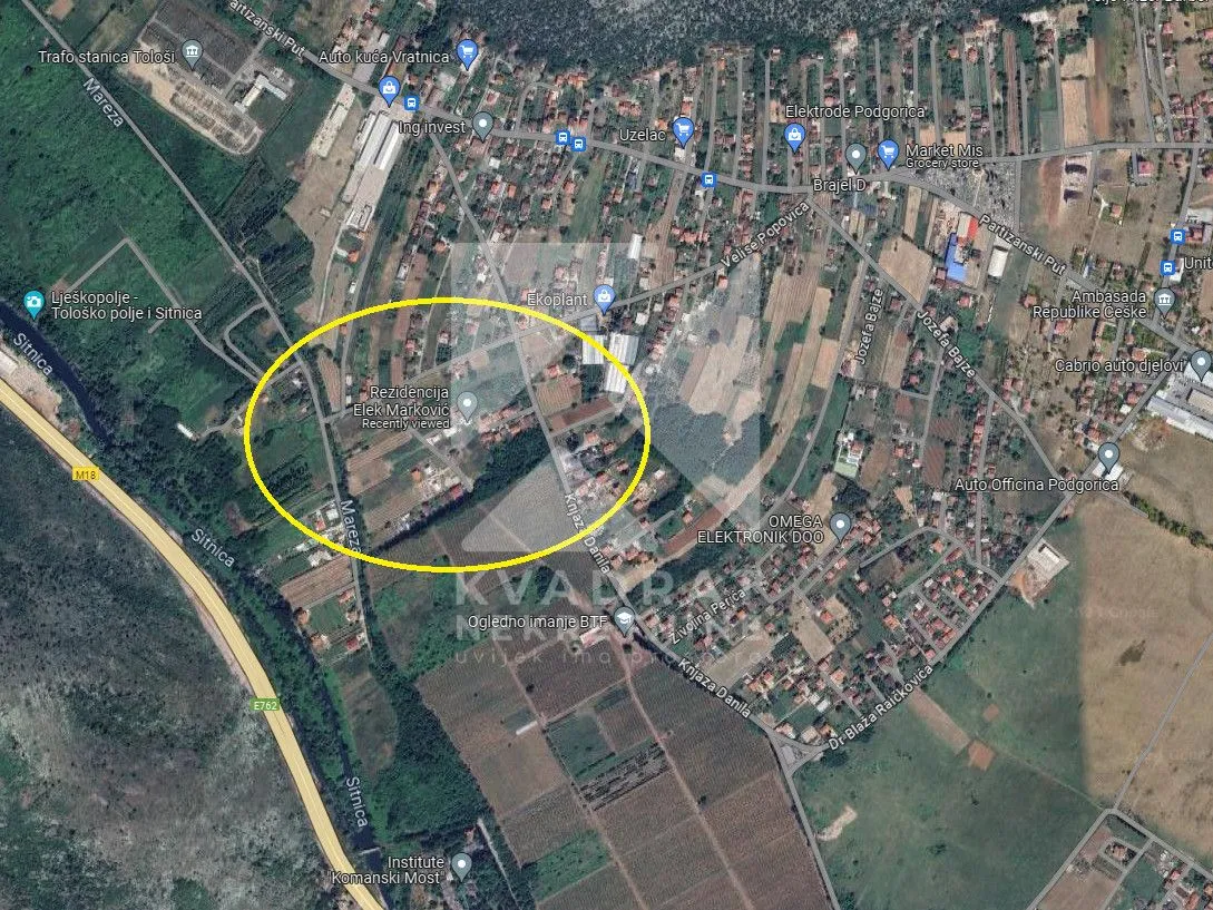 Prodaja, plac, 1338m², Tološi, Podgorica