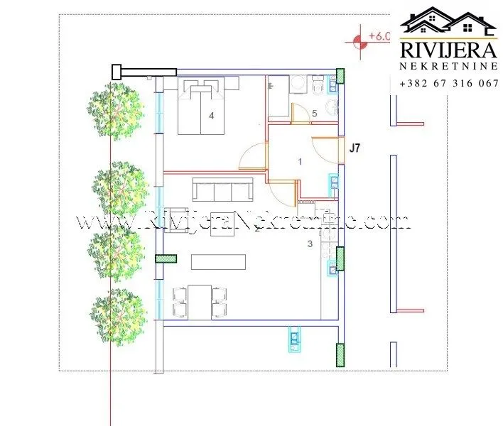 Prodaja, jednosoban stan, 61m², Dobrota, Kotor