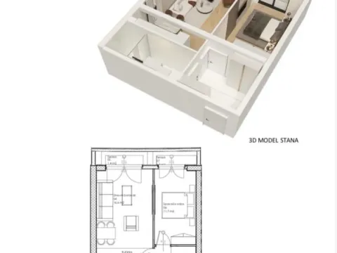 Sale, one bedroom apartment, 40m², Centar, Bar - image 2
