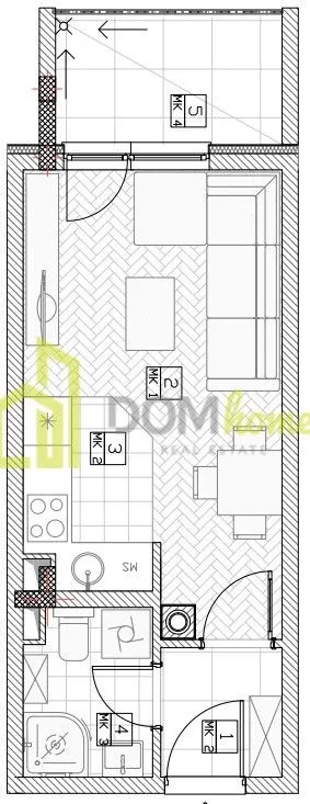 Prodaja, garsonjera, 27m², Cetinje, Crna Gora