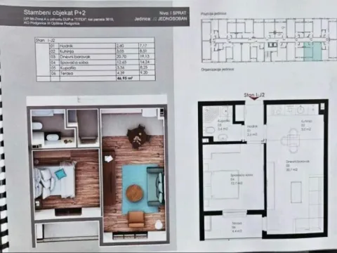 Prodaja, jednosoban stan, 47m², Zabjelo, Podgorica - image 3