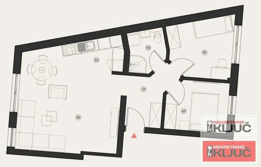 Sale, two bedroom apartment, 57m², Podbara, Novi Sad Sve Podlokacije