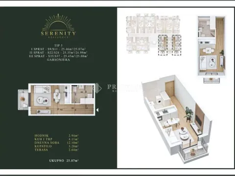 Prodaja, garsonjera, 25m², Stari Aerodrom, Podgorica - image 2