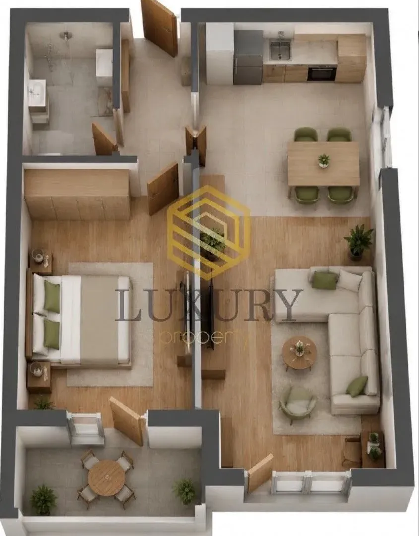 Sale, one bedroom apartment, 46m², Dubovica, Budva