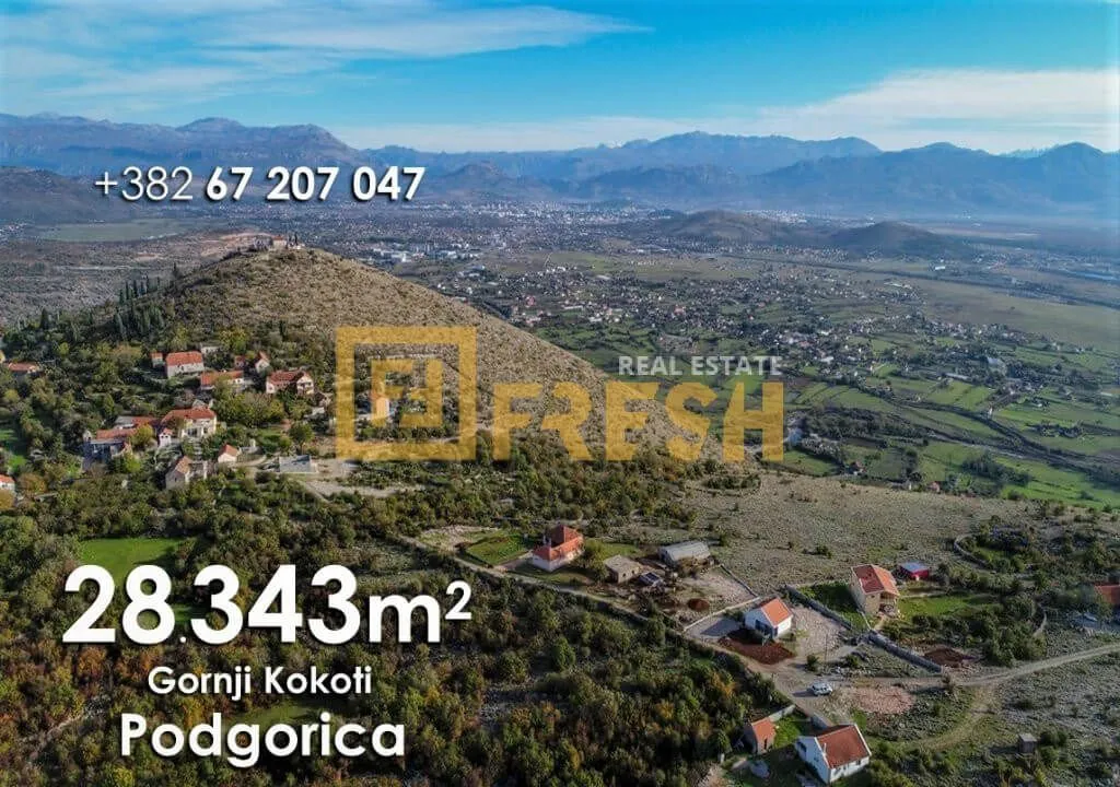 Sale, land lot, 28343m², Kokoti, Podgorica