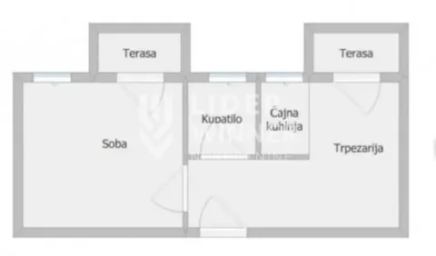 Osnova stana sa rasporedom prostorija i terasama. - image 7