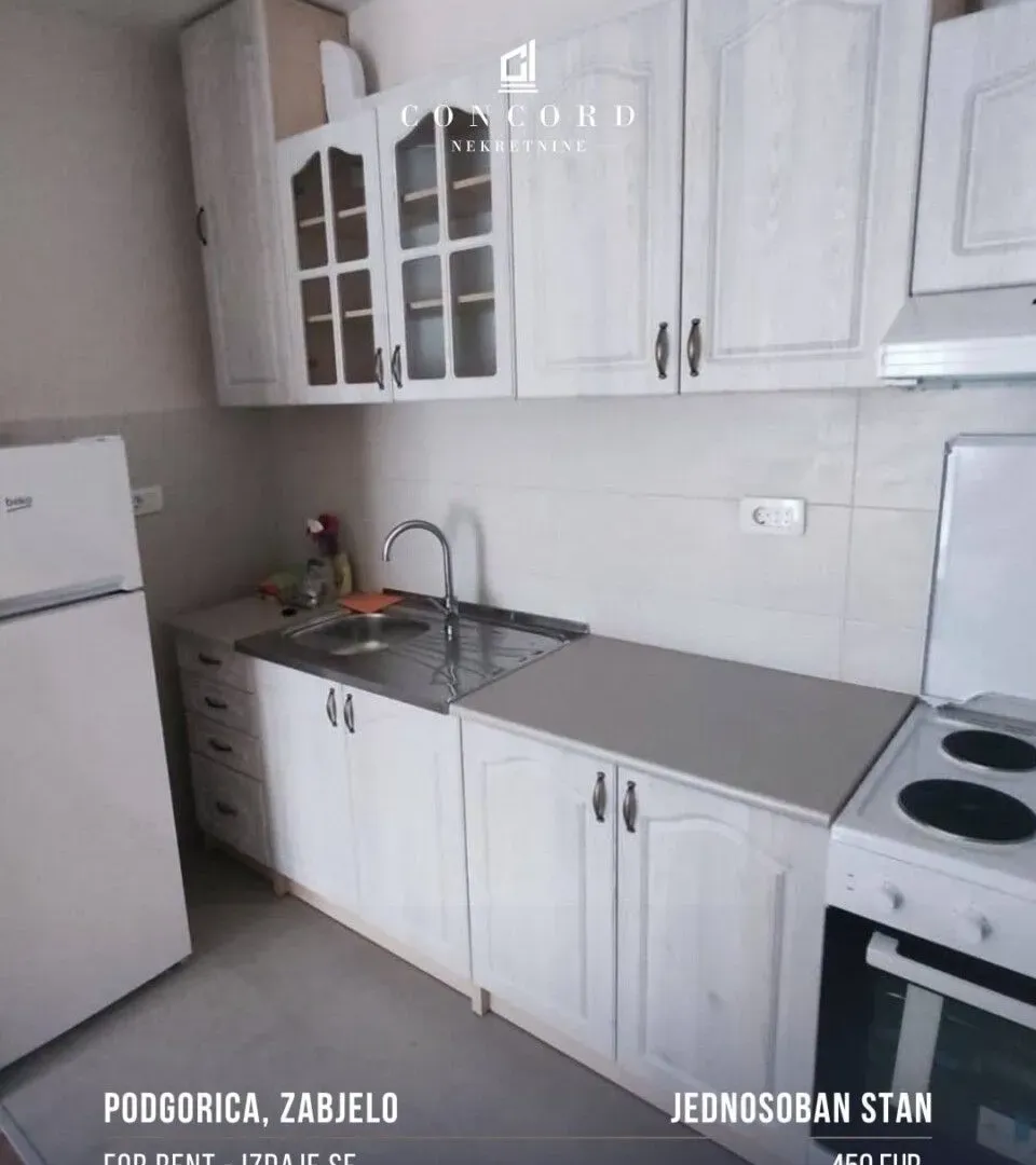 Rent, one bedroom apartment, 41m², Zabjelo, Podgorica