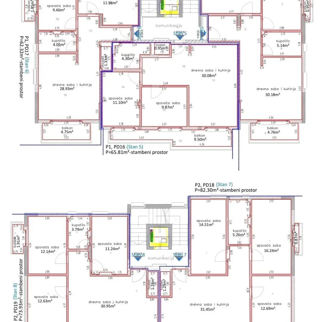 Prodaja, trosoban stan, 82m², Dobrota, Kotor