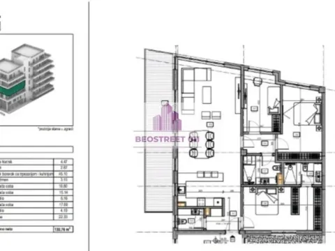 Prodaja, četvorosoban stan, 131m², Vračar Hram, Vračar Sve Podlokacije - image 4