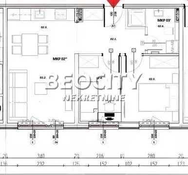  Apartment for Sale, 48m2, Novo naselje, Novi Sad