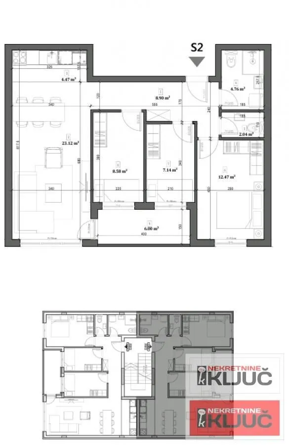 Prodaja, trosoban stan, 75m², Petrovaradin, Novi Sad