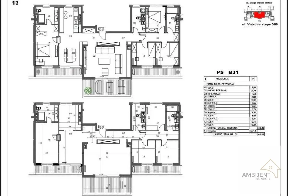 Prodaja, stan, 166m², Voždovac Sve Podlokacije, Beograd