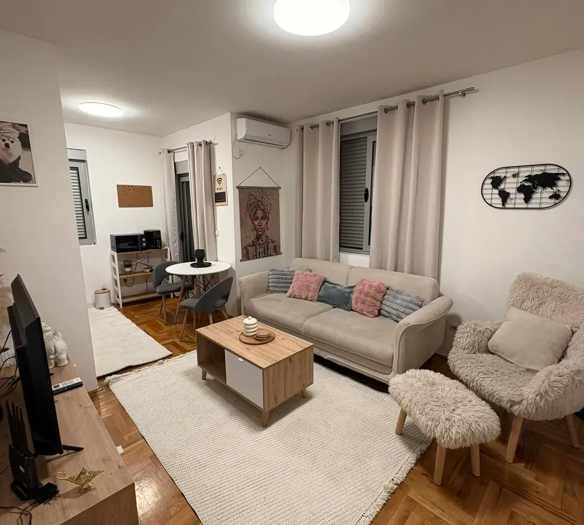 Rent, one bedroom apartment, 44m², Malo Brdo, Podgorica