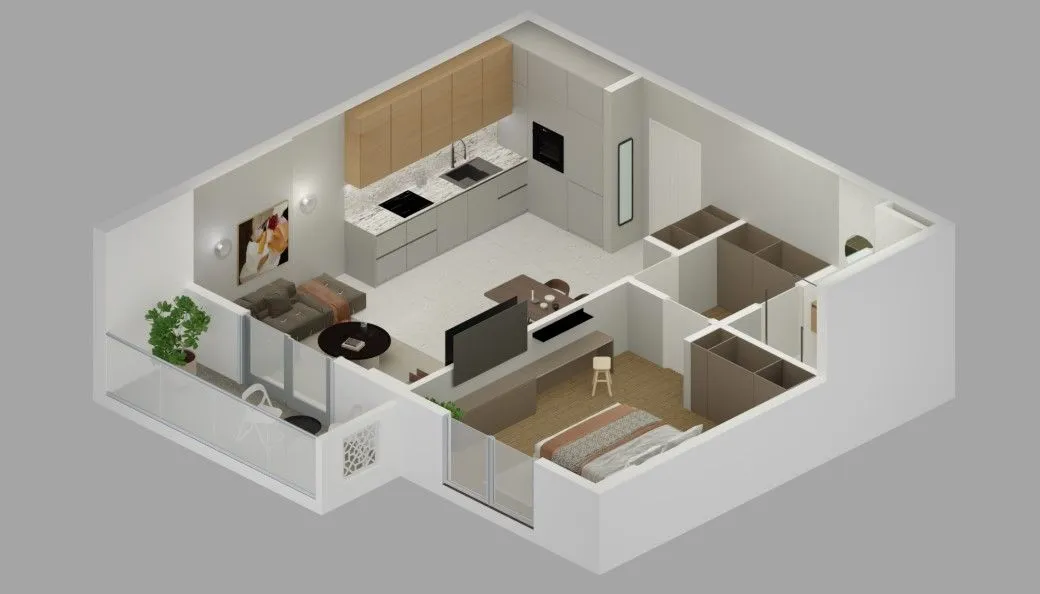 Sale, one bedroom apartment, 57m², Bjeliši, Bar
