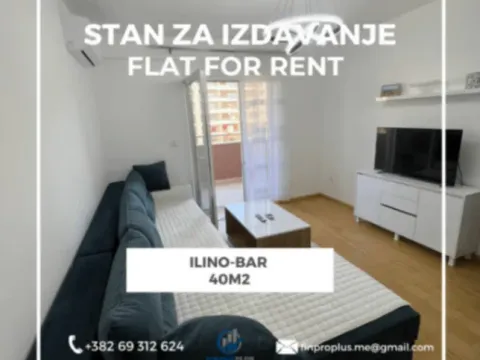 One Bedroom Apartment for Rent, 40m2, Ilino, Bar One Bedroom Apartment for Rent, 40m2, Ilino, Bar