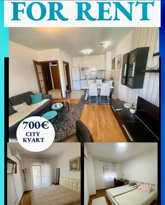 Rent, two bedroom apartment, 74m², City Kvart, Podgorica