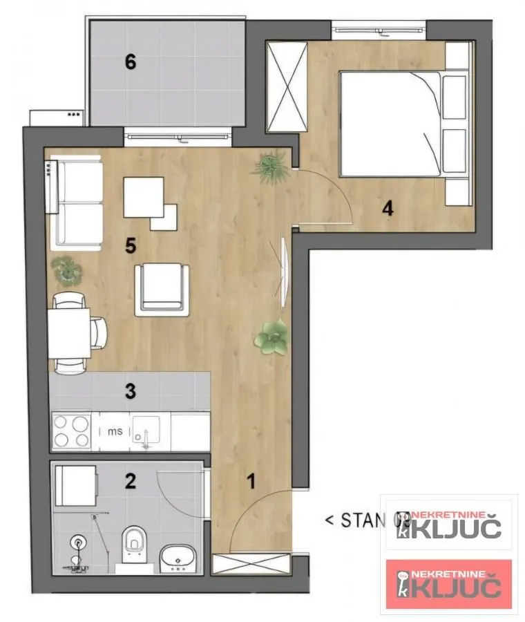 Sale, one bedroom apartment, 35m², Bulevar patrijarha Pavla, Novi Sad Sve Podlokacije