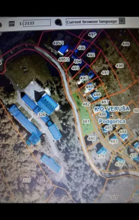 Sale, land lot, 630m², Veruša, Podgorica