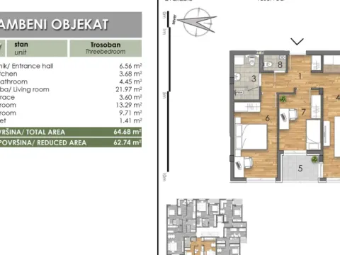 Prodaja, trosoban stan, 63m², Bulevar Oslobodjenja, Novi Sad Sve Podlokacije - image 7