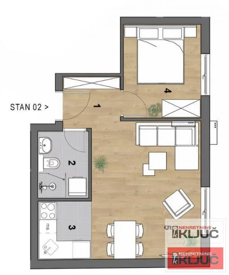 Prodaja, jednosoban stan, 36m², Bulevar patrijarha Pavla, Novi Sad Sve Podlokacije