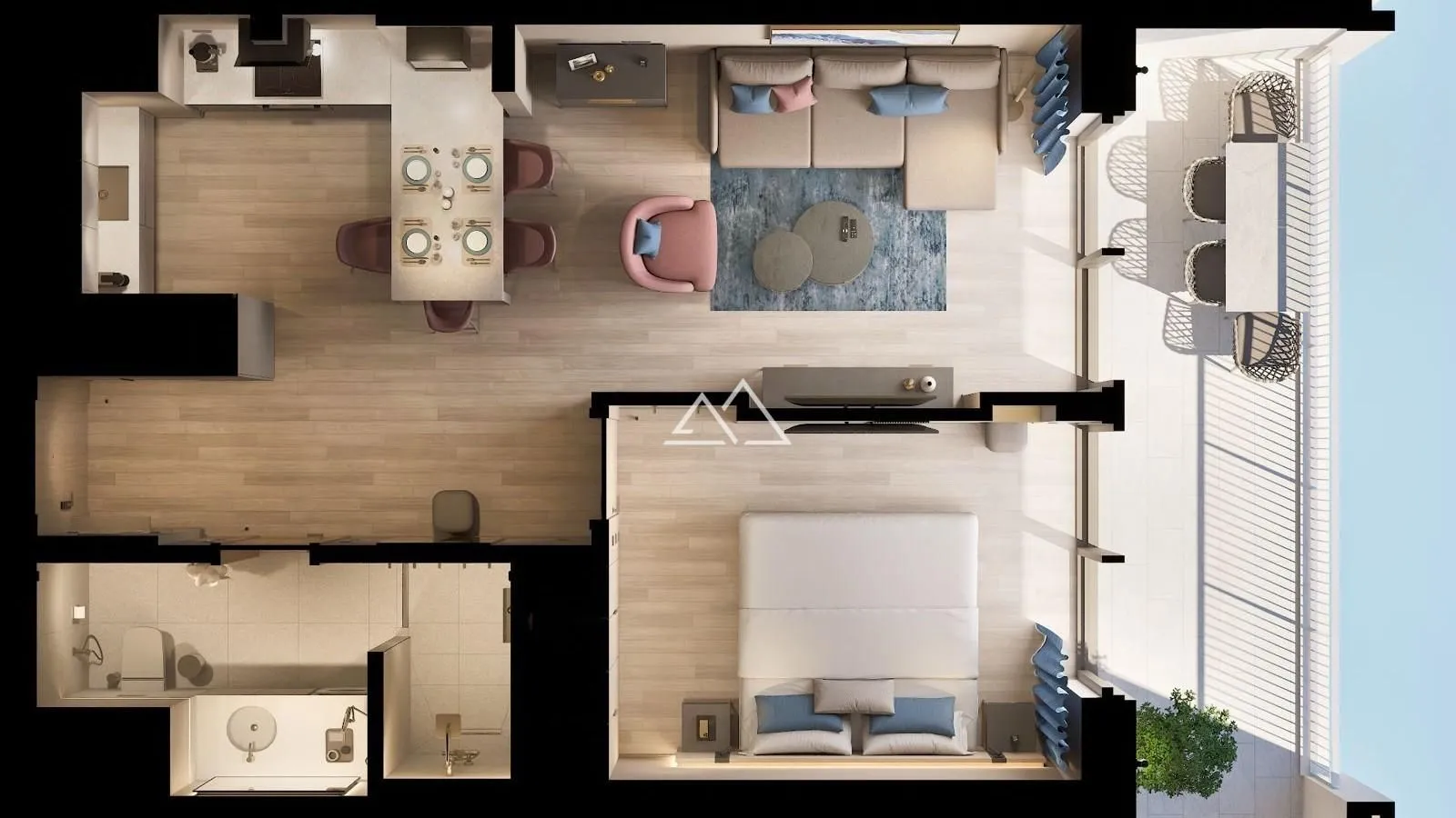 Prodaja, jednosoban stan, 56m², Bečići, Budva
