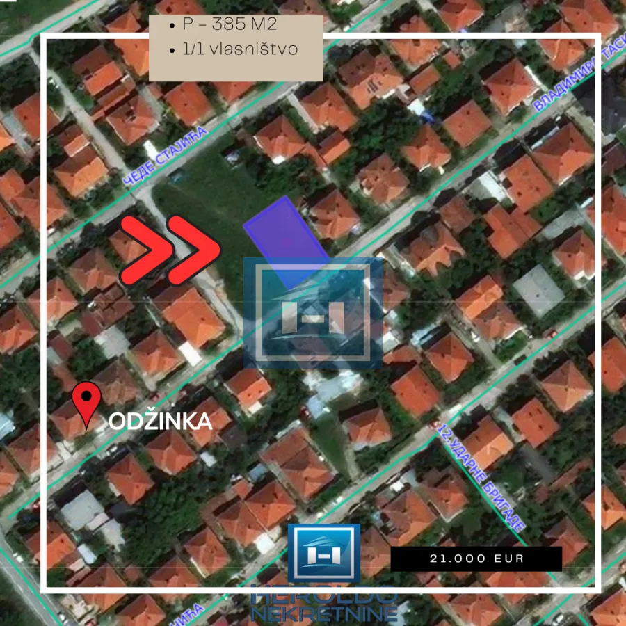 Prodaja, plac, 300m², Odžinka, Vranje