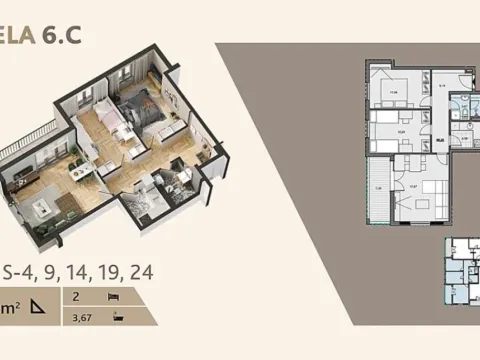 Sale, two bedroom apartment, 51m², Donja Lastva, Tivat - image 5