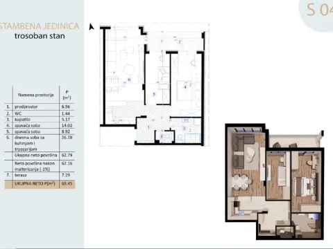 Prodaja, dvosoban stan, 70m², Pantelej, Niš - image 5