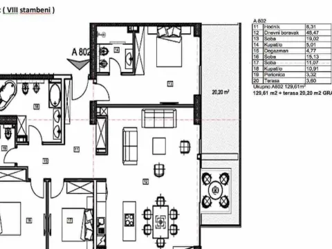 Sale, three bedroom apartment, 149m², Budva, Crna Gora - image 8